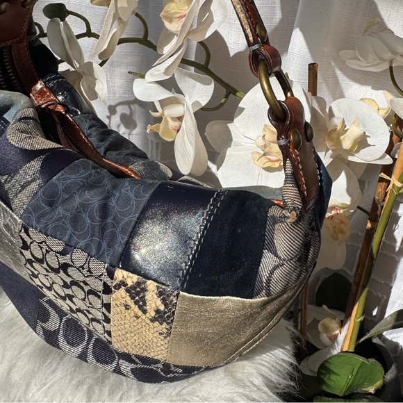 Coach patch work denim - vintage 2006! With matching wristlet . - Picture 8 of 12